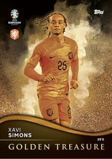 Xavi Simons Netherlands Topps Match Attax EURO 2024 Golden Treasure #GT5